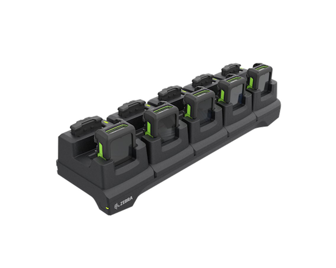 Five-slot Ethernet cradle with spare battery charger - 1